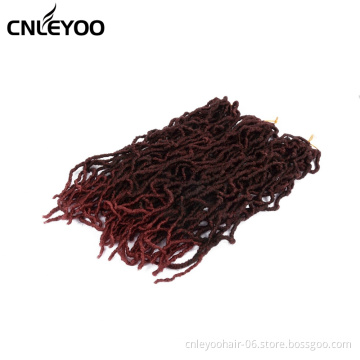 21 NU lock crochet stitches low temperature fiber 18 inch faux lace black crochet braid hair